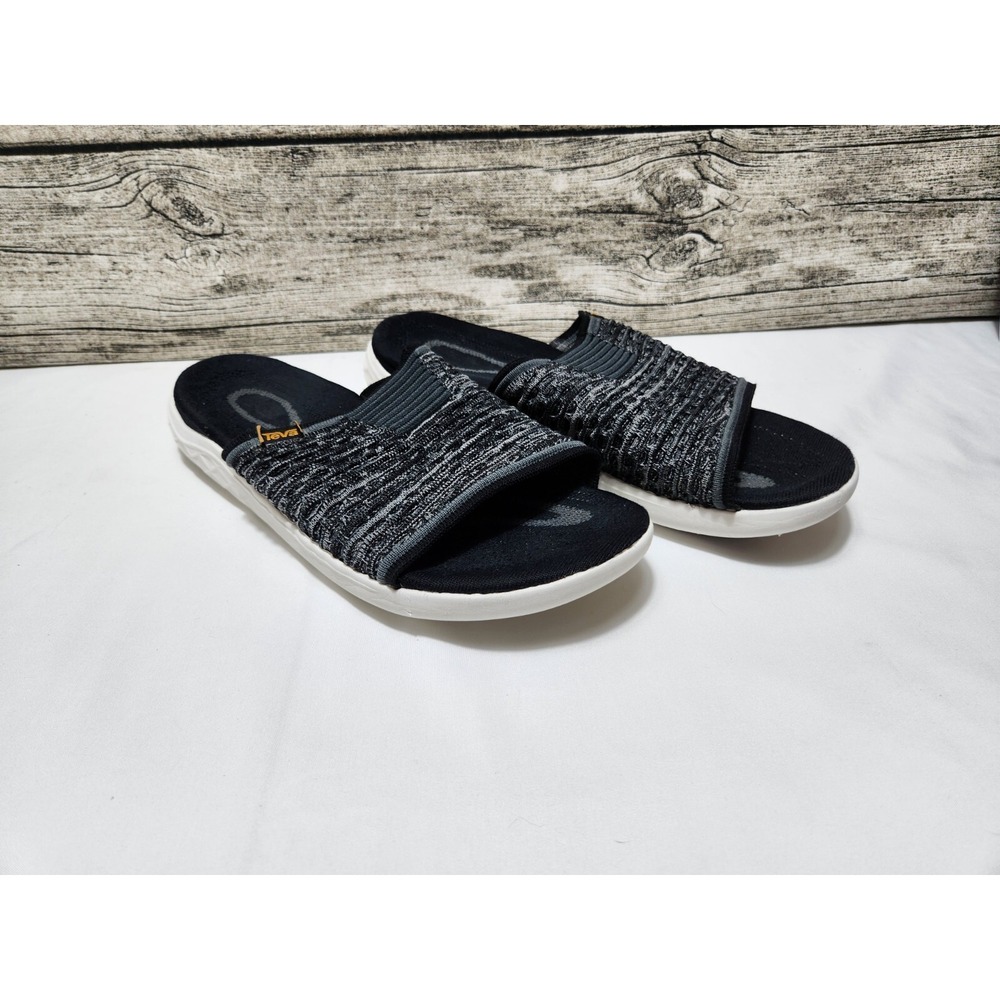 Teva Sandals Womens Size 10Terra-Float 2 Knit Slide Slip On Comfort Flats Gray